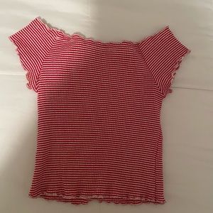 Off the Shoulder Striped Top